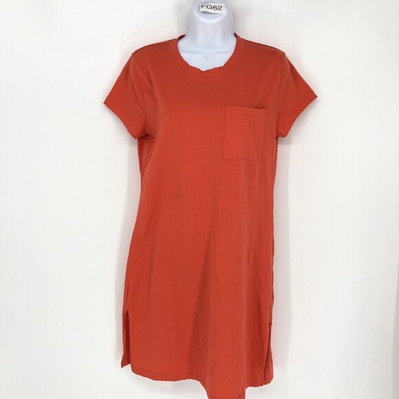 J.CREW Dresses & Skirts - J. Crew Women's Red 100% Cotton Short Sleeve Crew Neck T-Shirt Dress Size Small